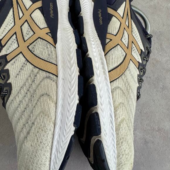 Asics Shoes Women's 10.5 Gel Nimbus 22 Running Walking Sneakers Blue Gold READ - Picture 10 of 16